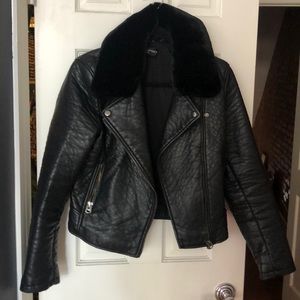 Top shop vegan leather jacket